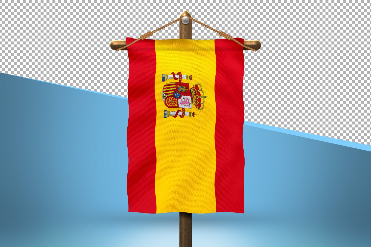 Spain Hang Flag Design Background