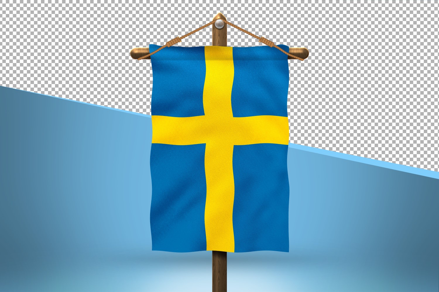 Sweden Hang Flag Design Background