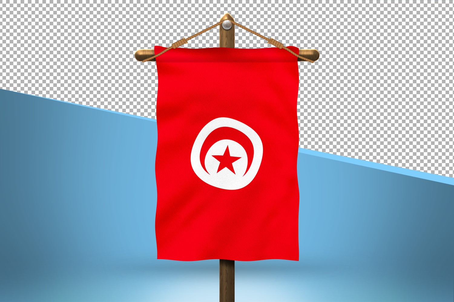 Tunisia Hang Flag Design Background