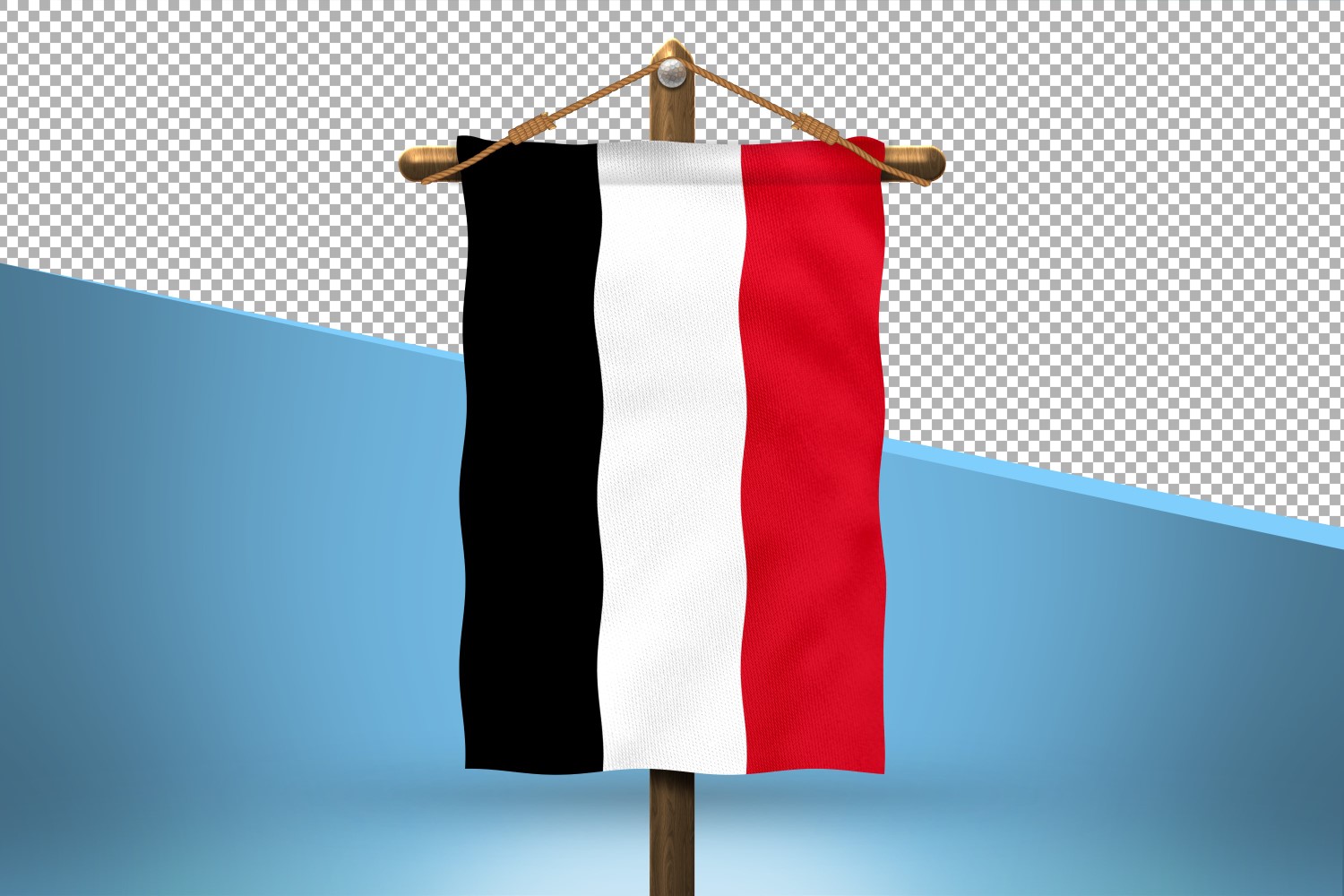 Yemen Hang Flag Design Background