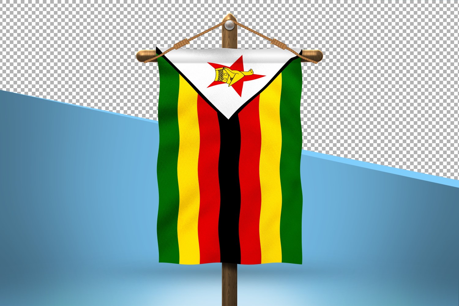 Zimbabwe Hang Flag Design Background