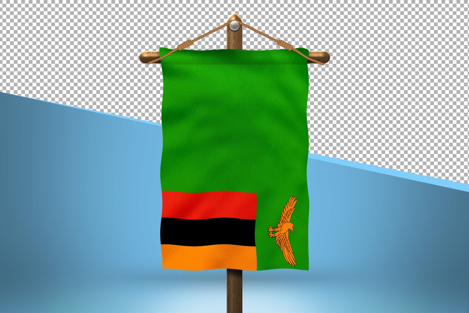 Zambia Hang Flag Design Background