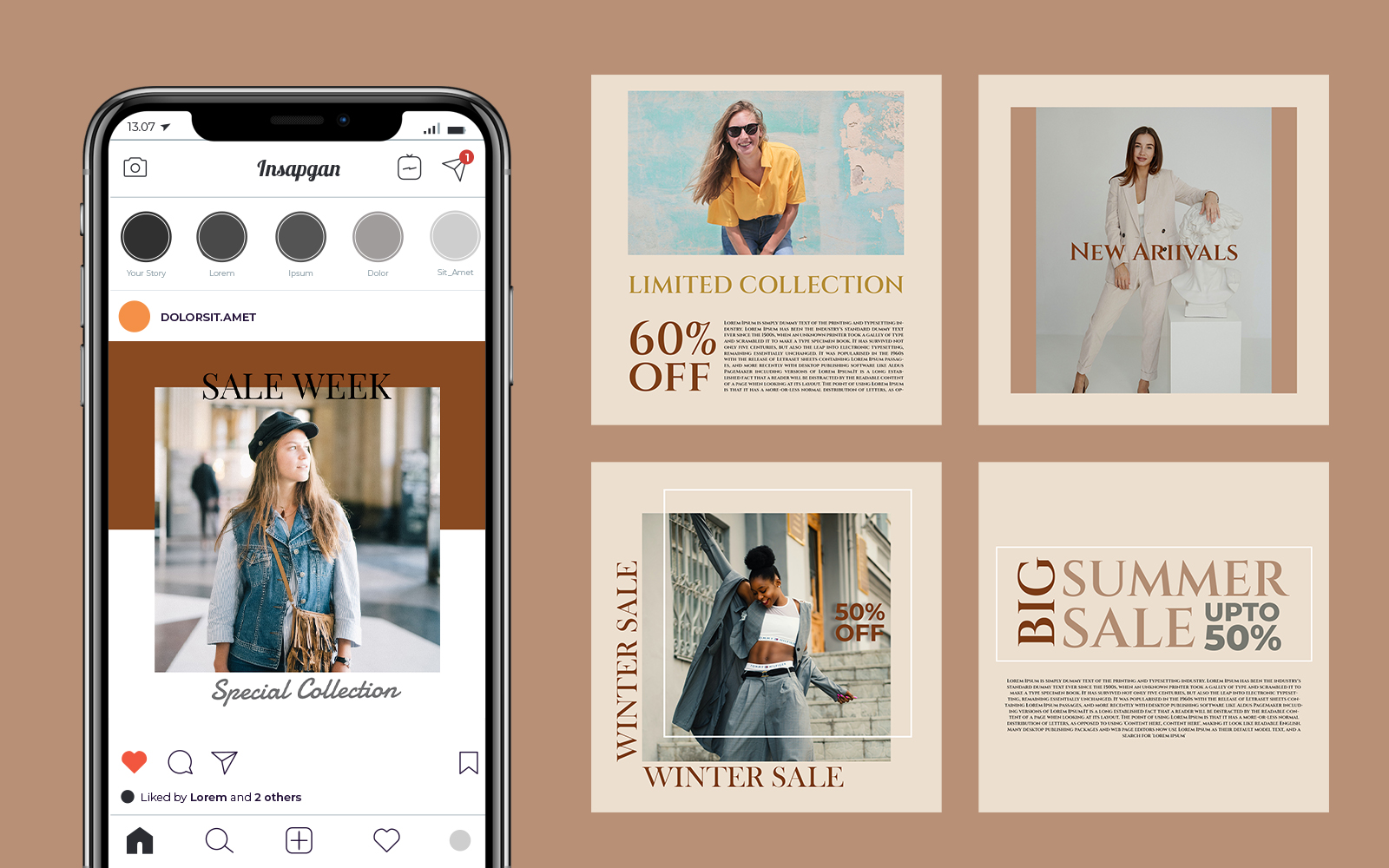 Instagram Fashion Post Templates V-1