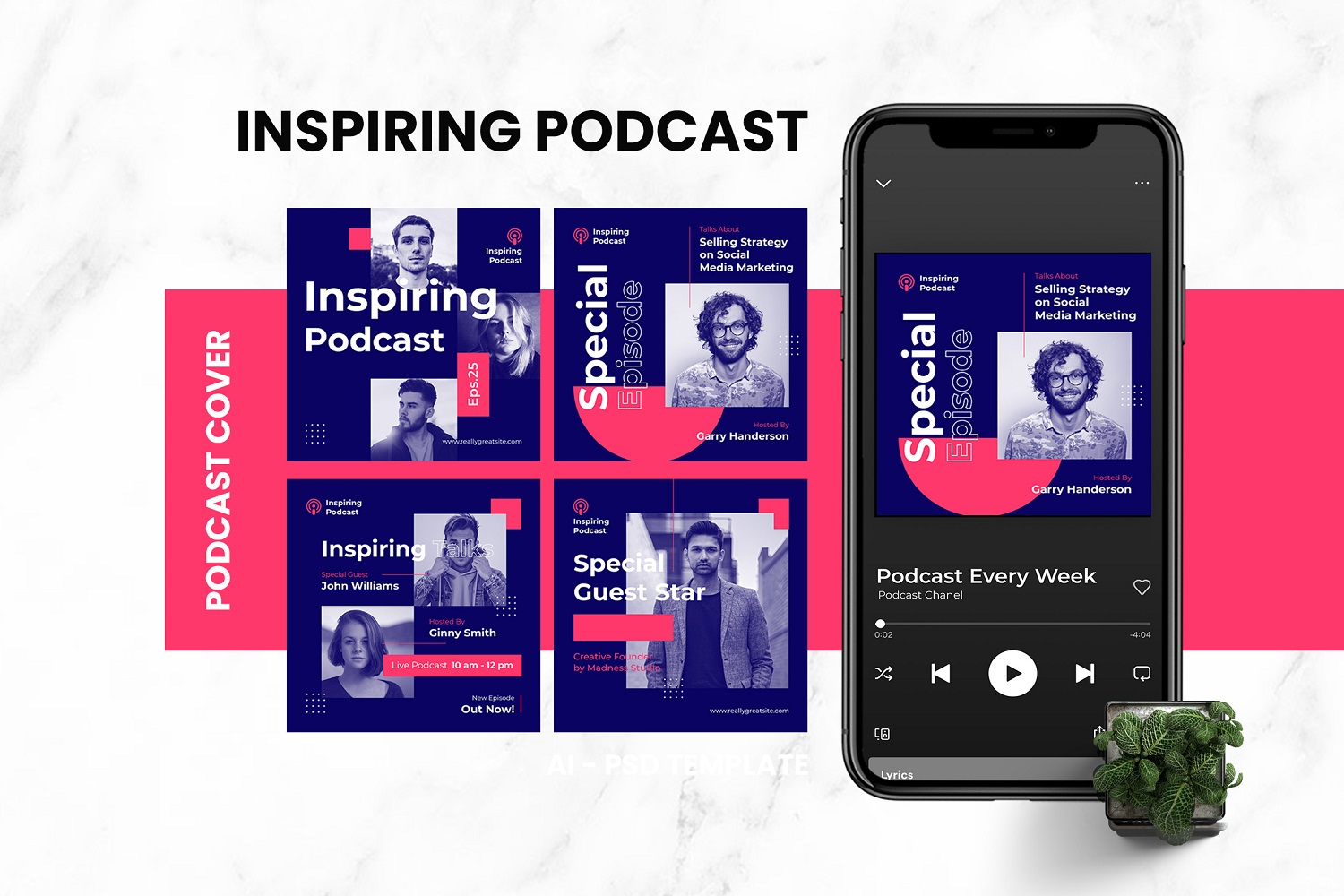 Inspire Podcast Cover Template