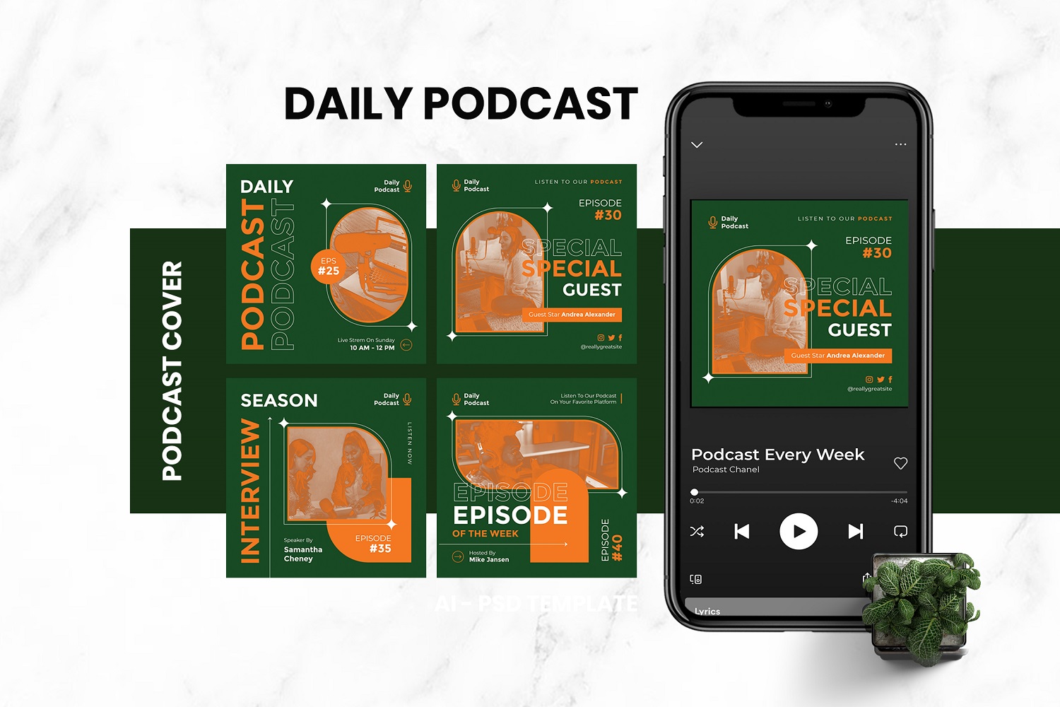 Daily Podcast Cover Template