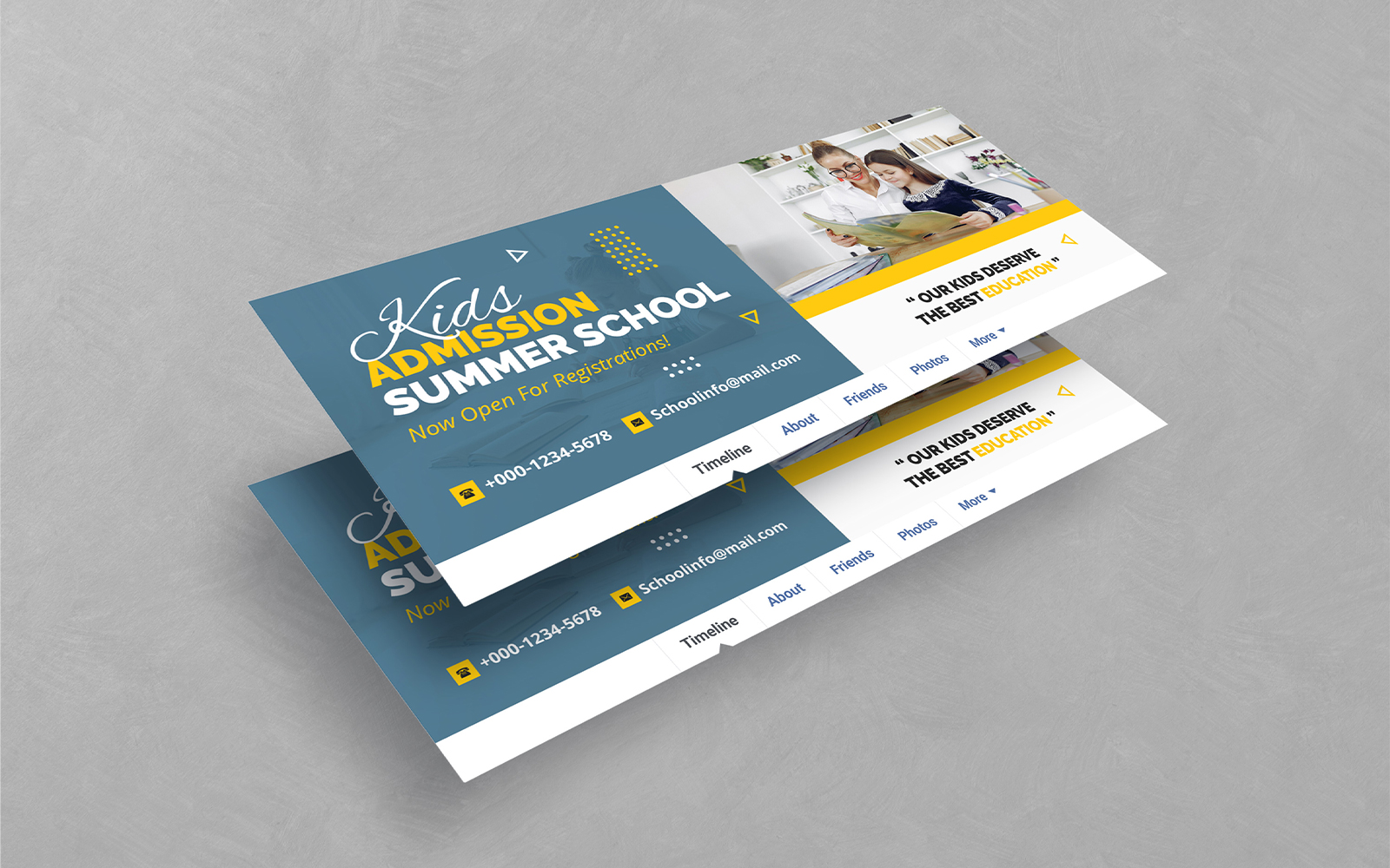 Minimalist School Facebook Timeline Cover Templates