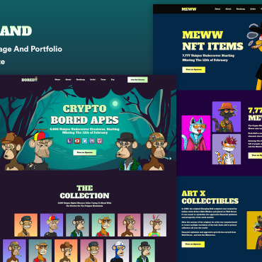 Nft Collectibles Landing Page Templates 235194