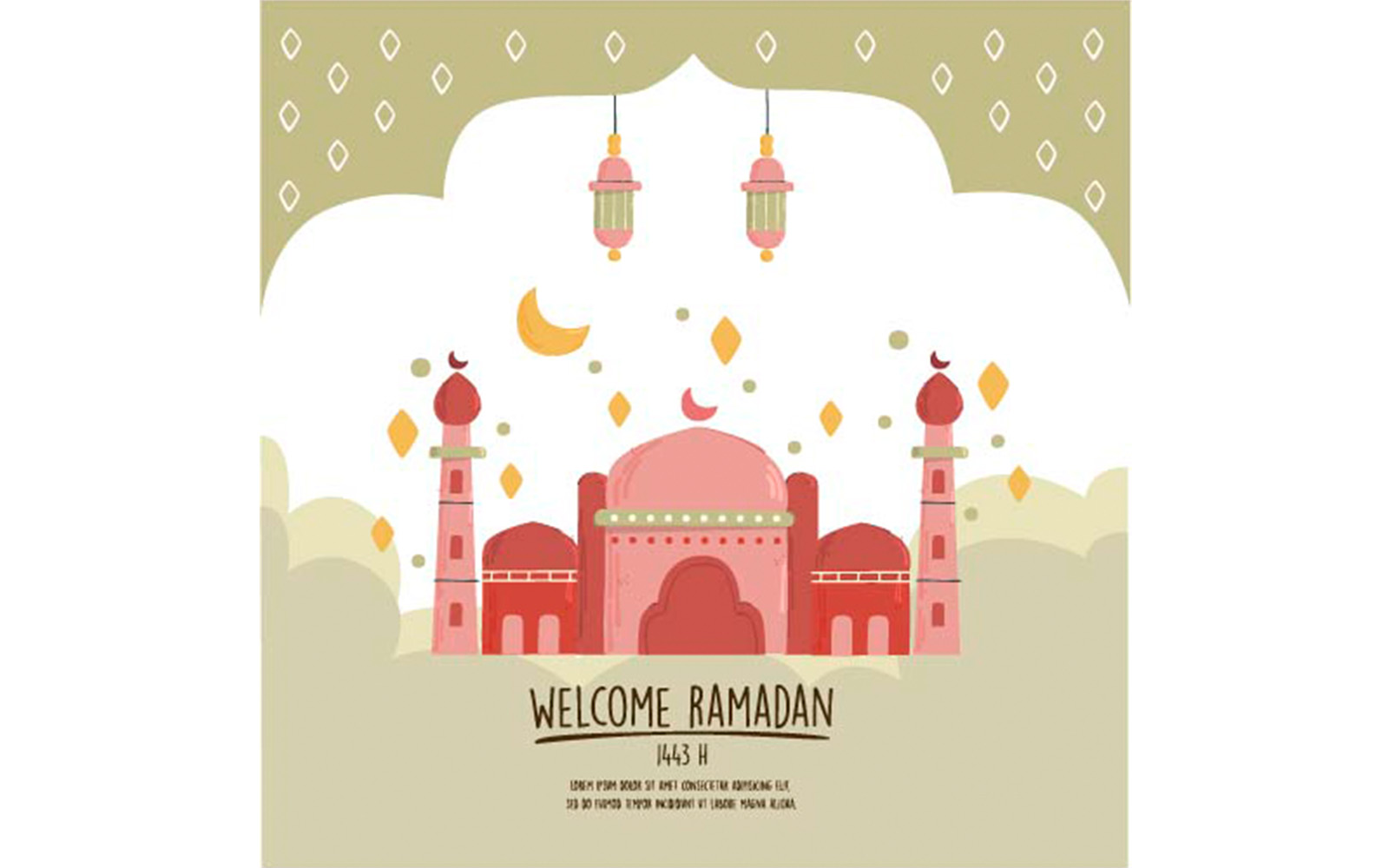 Welcome Ramadan 2022 Illustration
