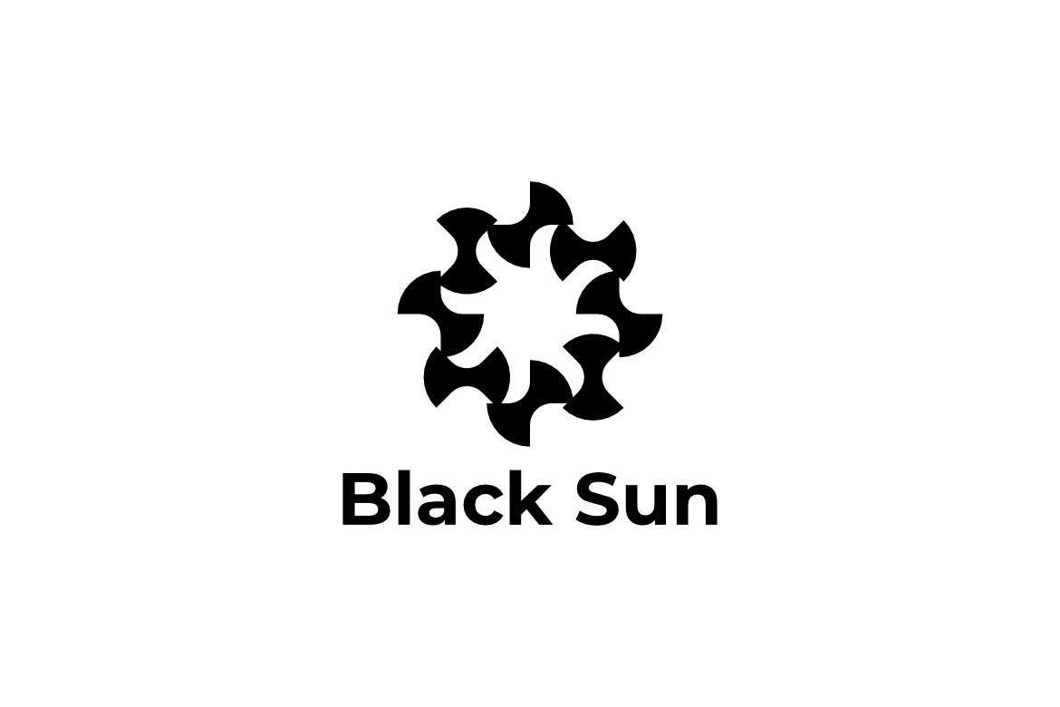 Black Sun Negative Space Logo