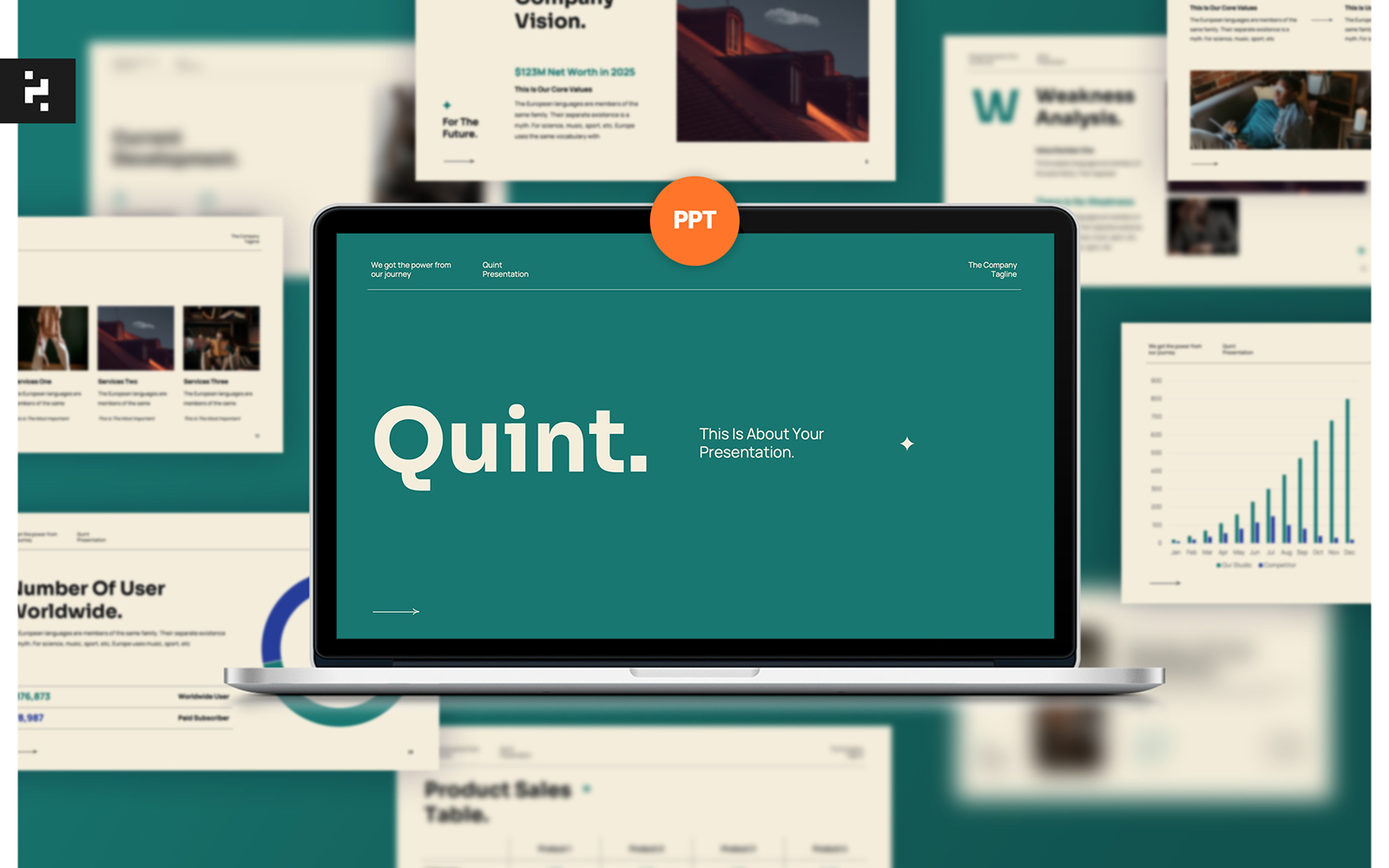 Quint Pitch Deck PowerPoint Template