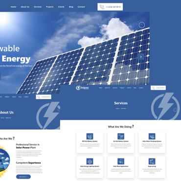 Energy Solar Responsive Website Templates 235684