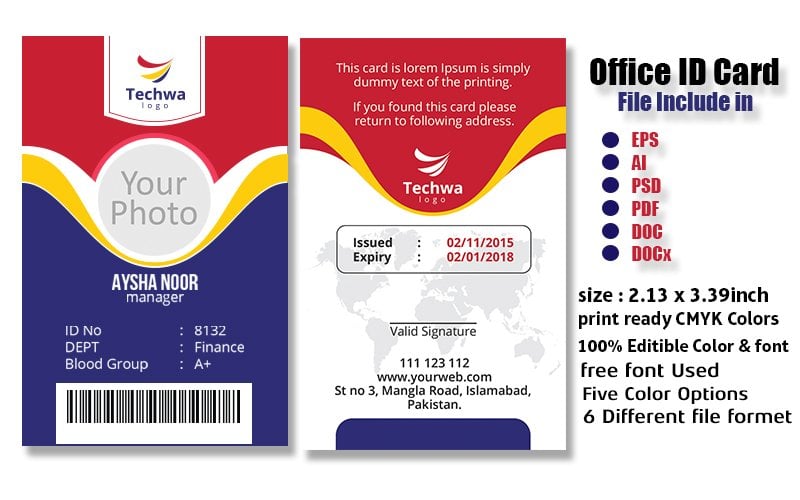 Multipurpose Office ID Card Template