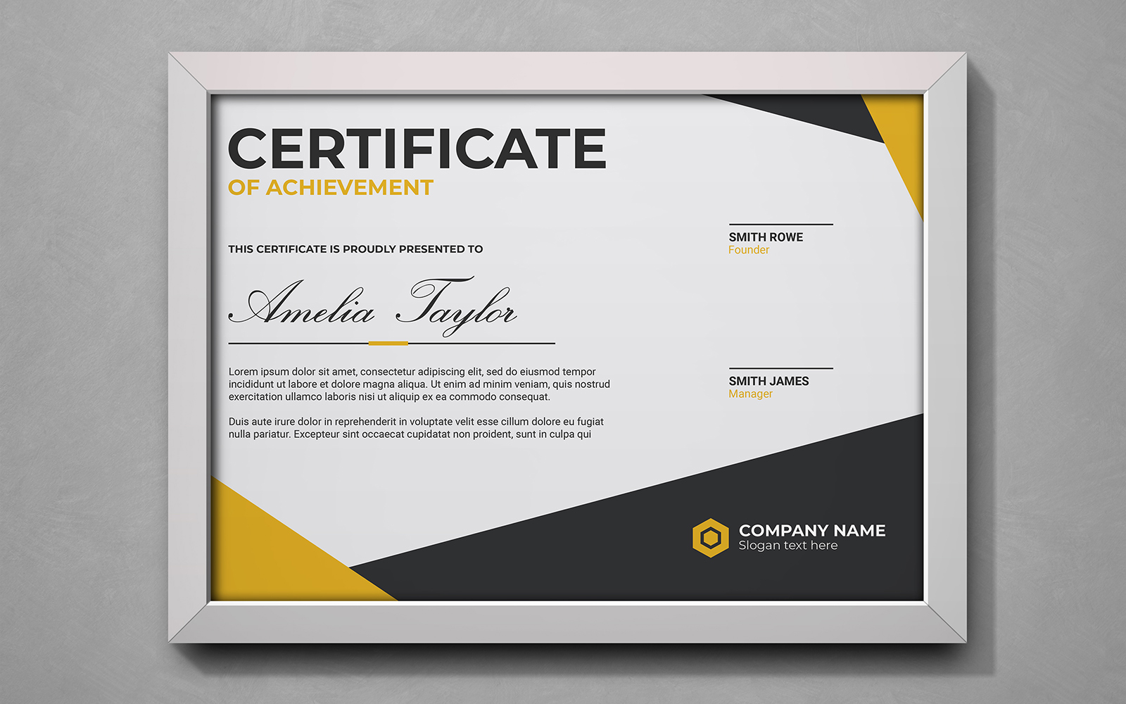 Clean Modern Certificate PSD Templates