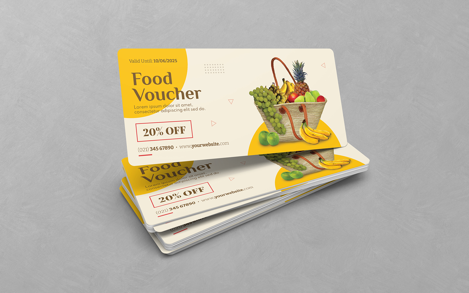 Food Gift Voucher PSD Templates