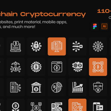 Blockchain Web Icon Sets 235909