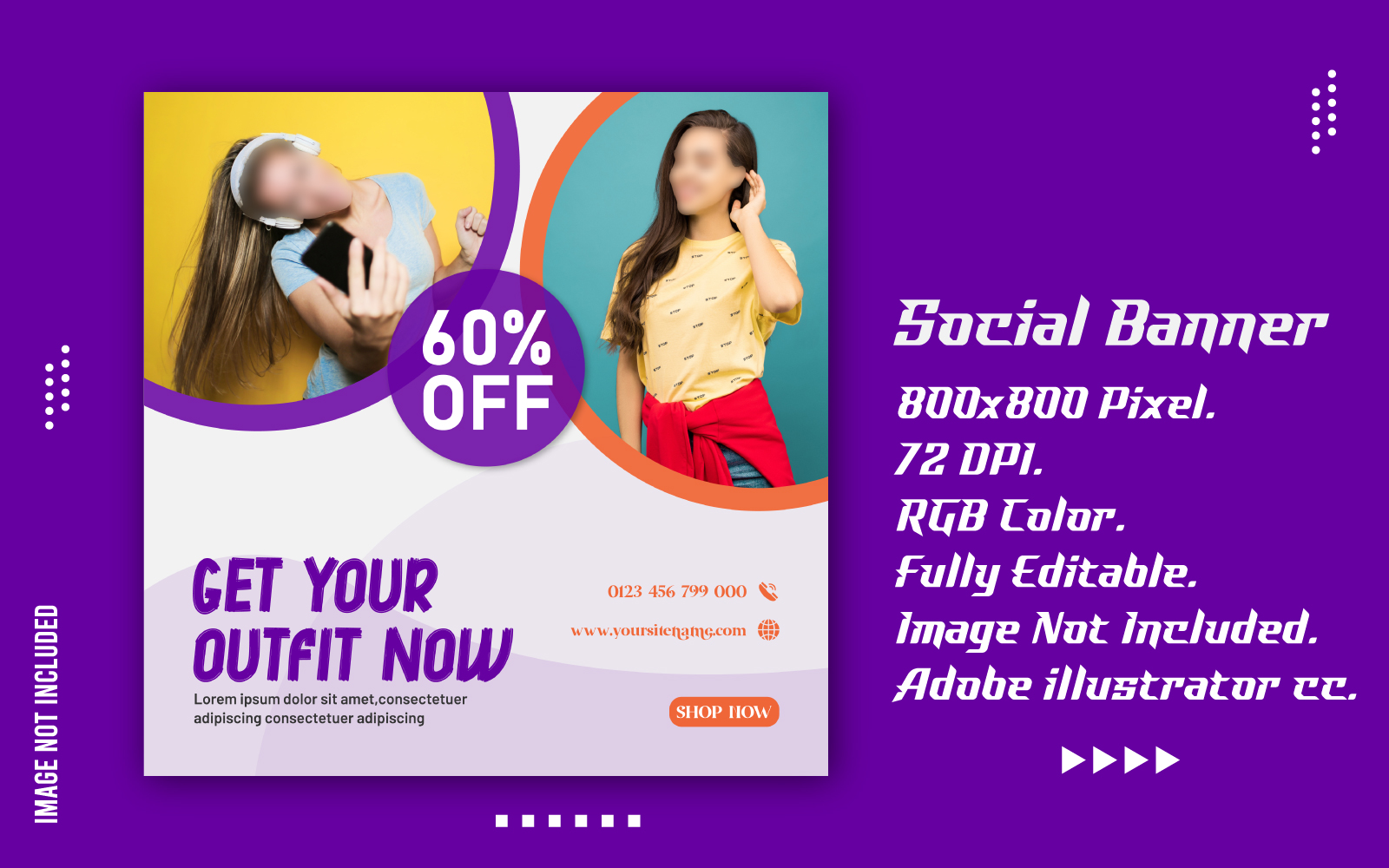 Creative Modern Social Media Ads banner template