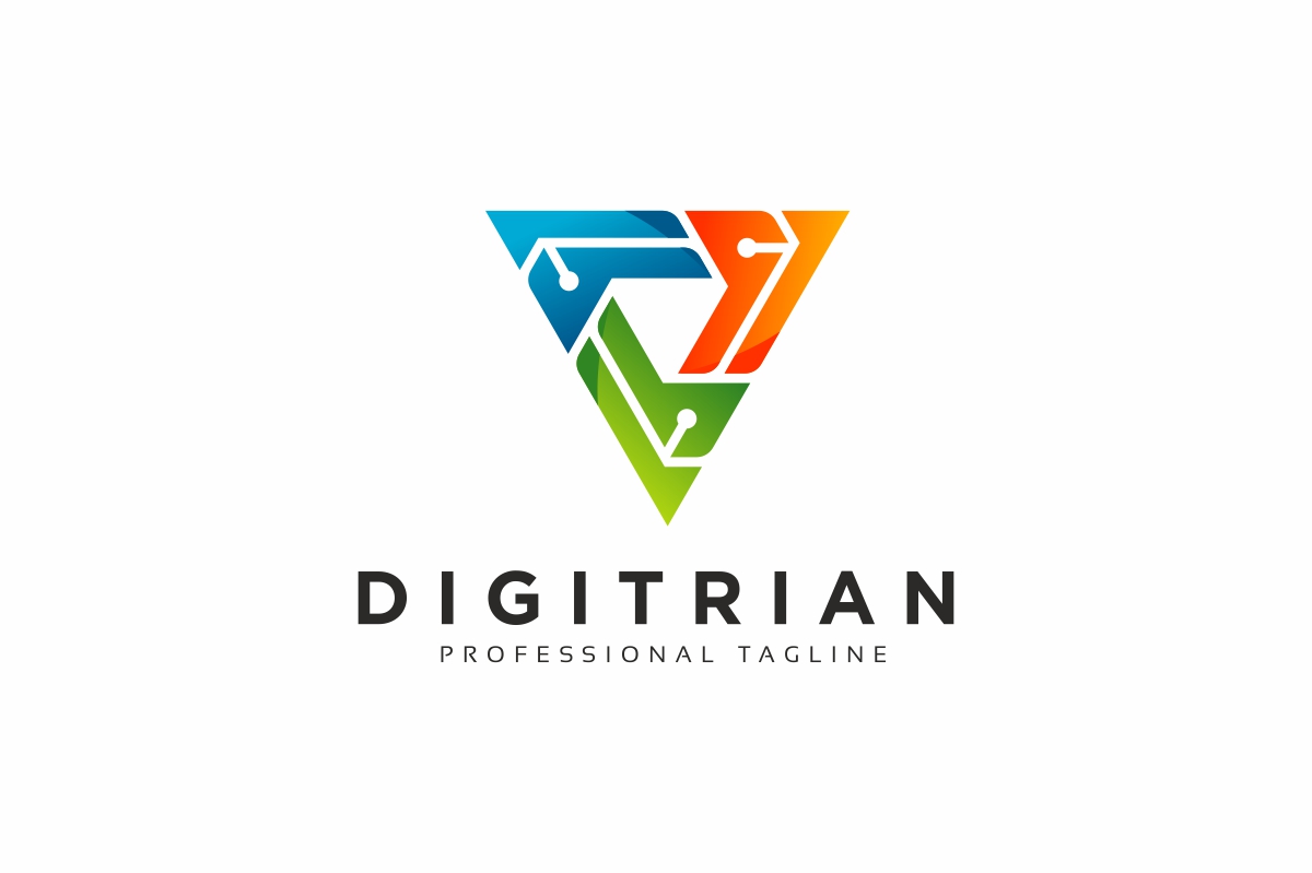 Digitrian Triangle Creative Logo