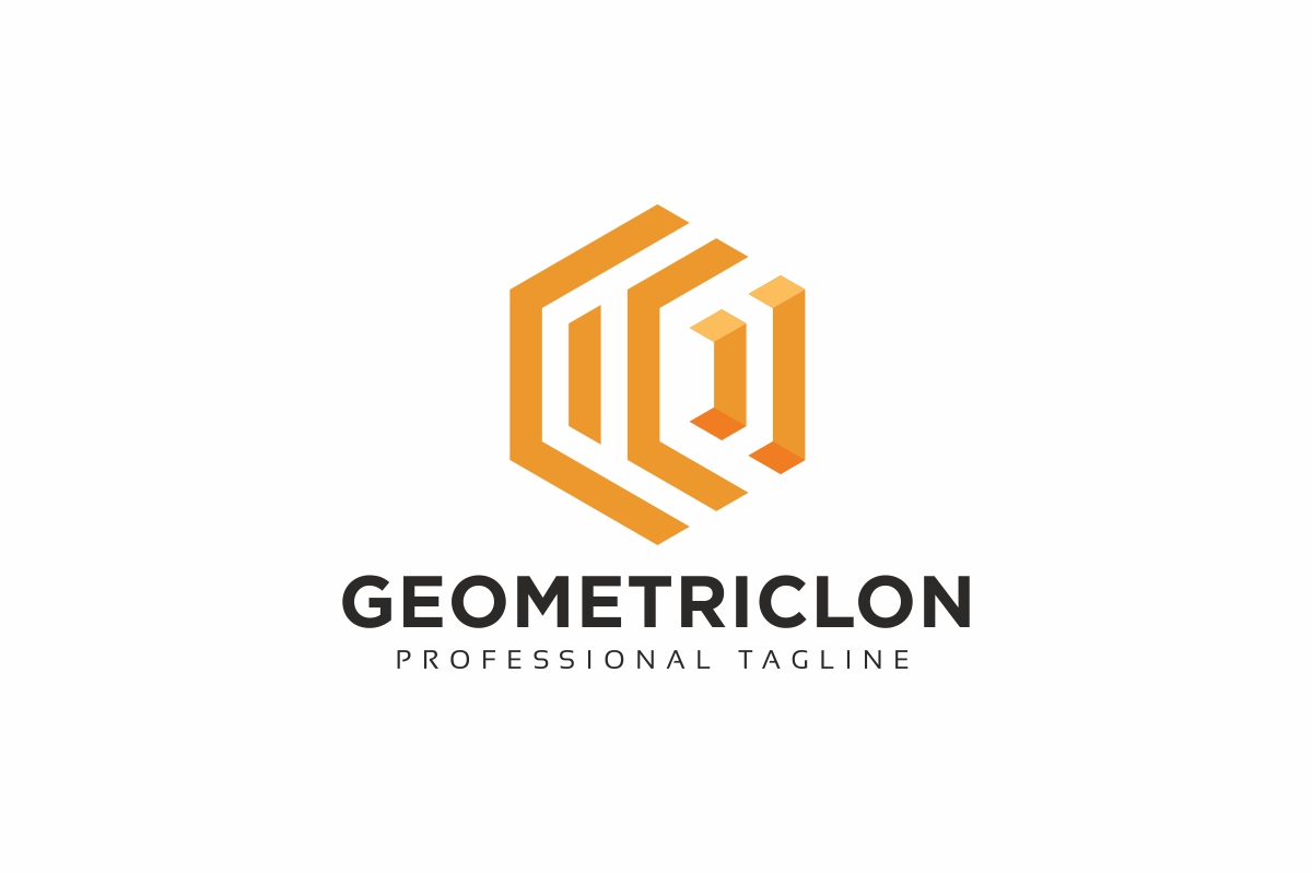 Geometric Hexagon Modern Logo