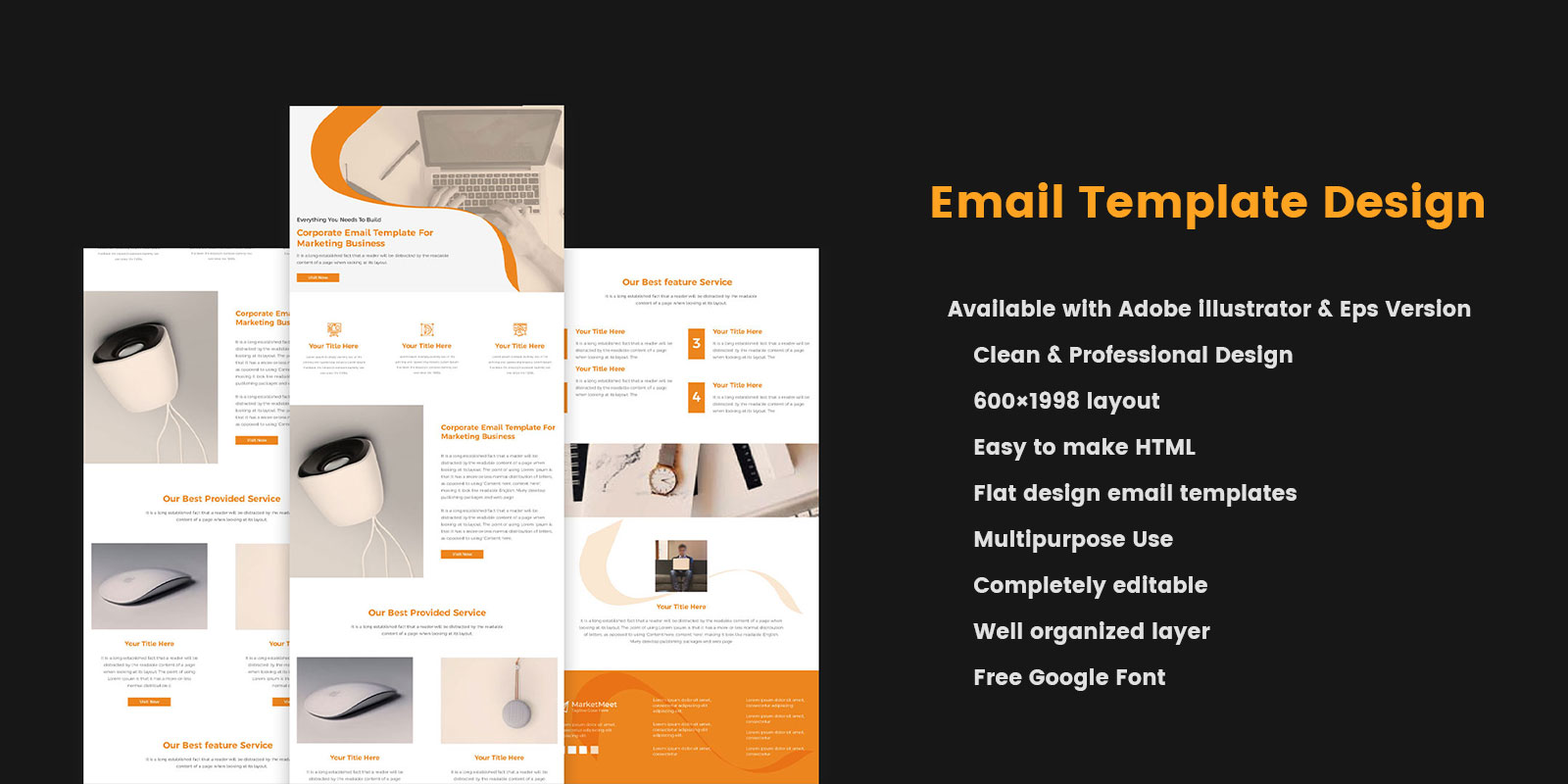 Email Templates For Business, Corporate, Agency, Blog, Magazine, E-commerce