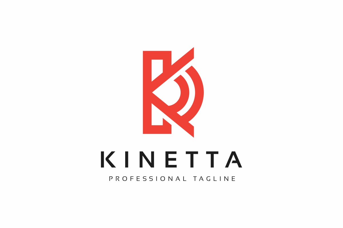 Kinetta K Letter Modern Logo