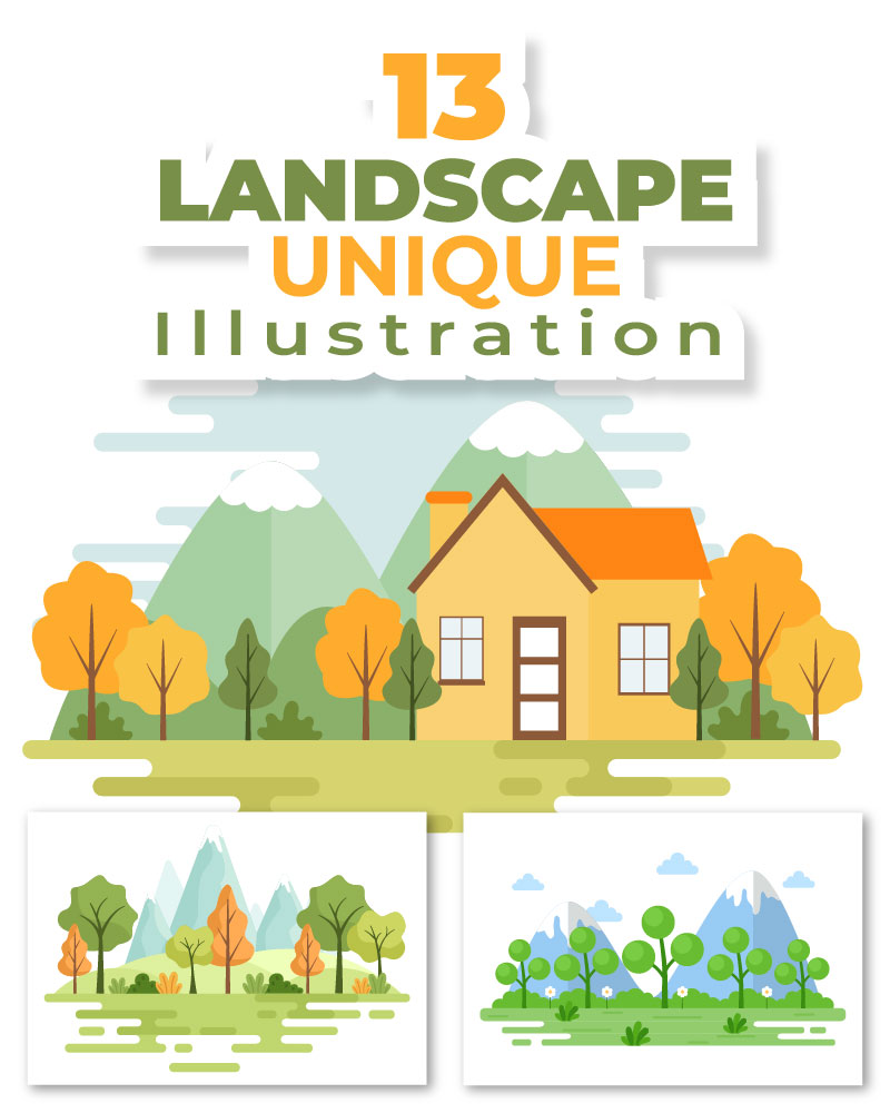 13 Nature and Landscape Unique Illustration