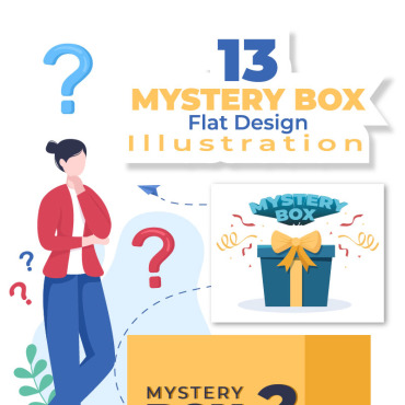 Box Mystery Illustrations Templates 236182