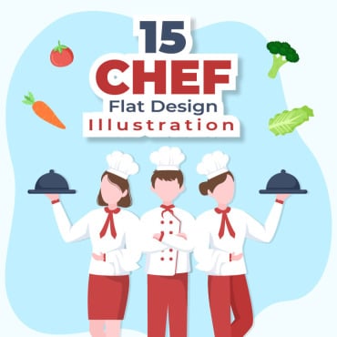 Chef Food Illustrations Templates 236294