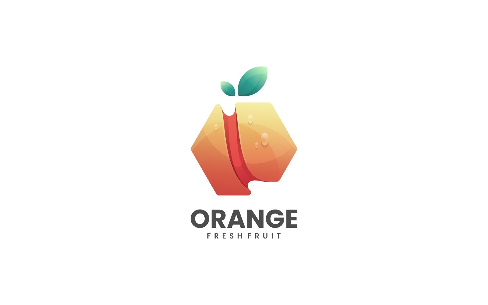 Orange Hexagon Gradient Logo