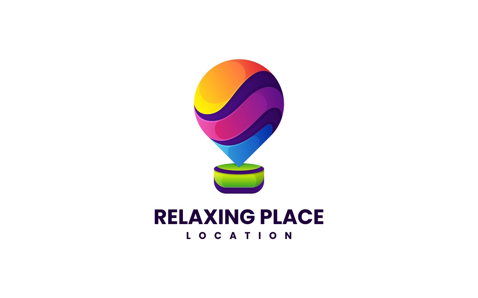 Relaxing Place Gradient Colorful Logo