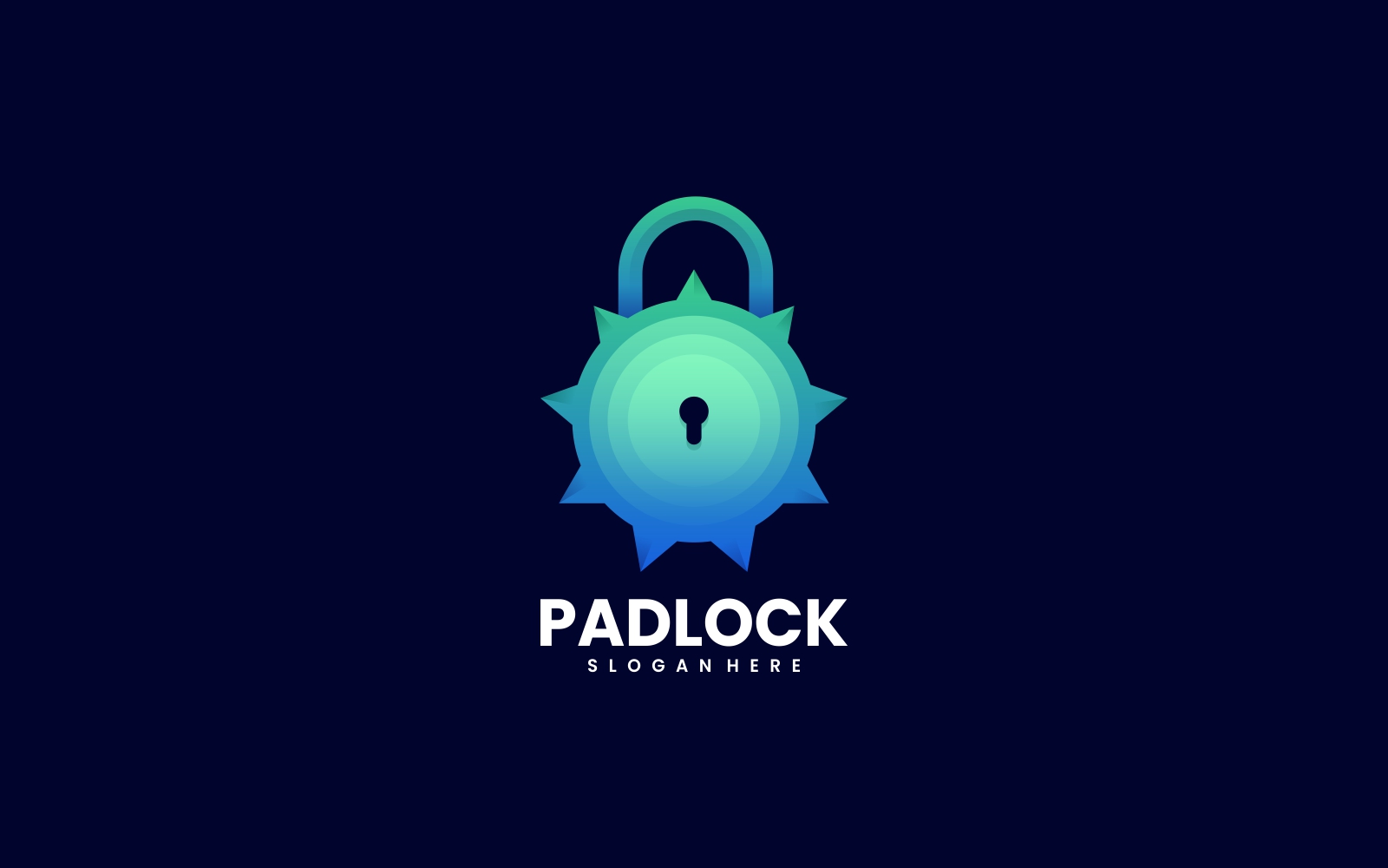 Padlock Gradient Logo Style