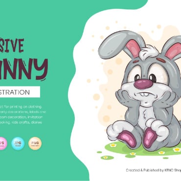 Easter Bunny Vectors Templates 236427