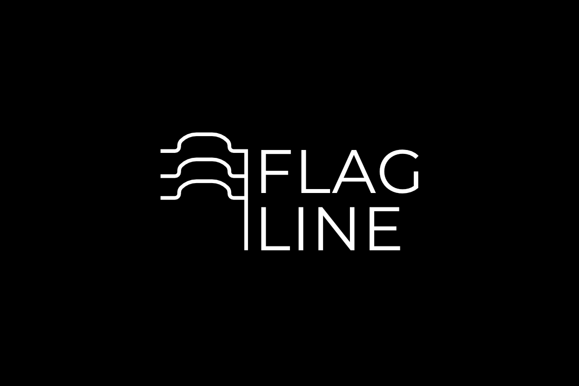 Flag Line Nation Country Logo