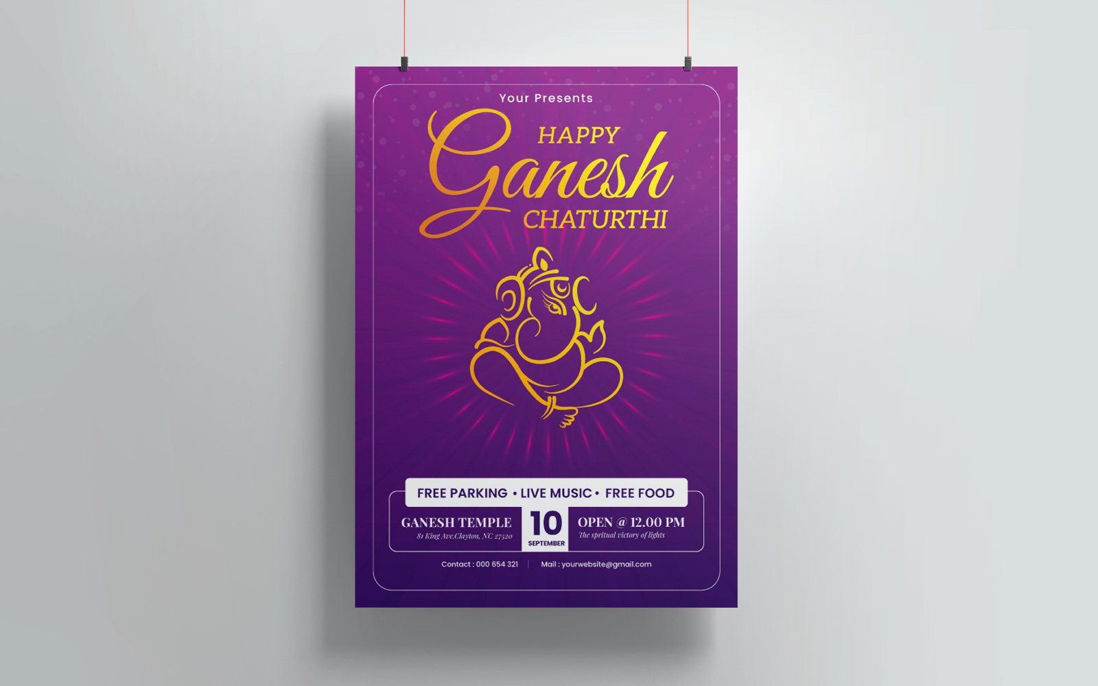 Ganesh Chaturthi Flyer Template