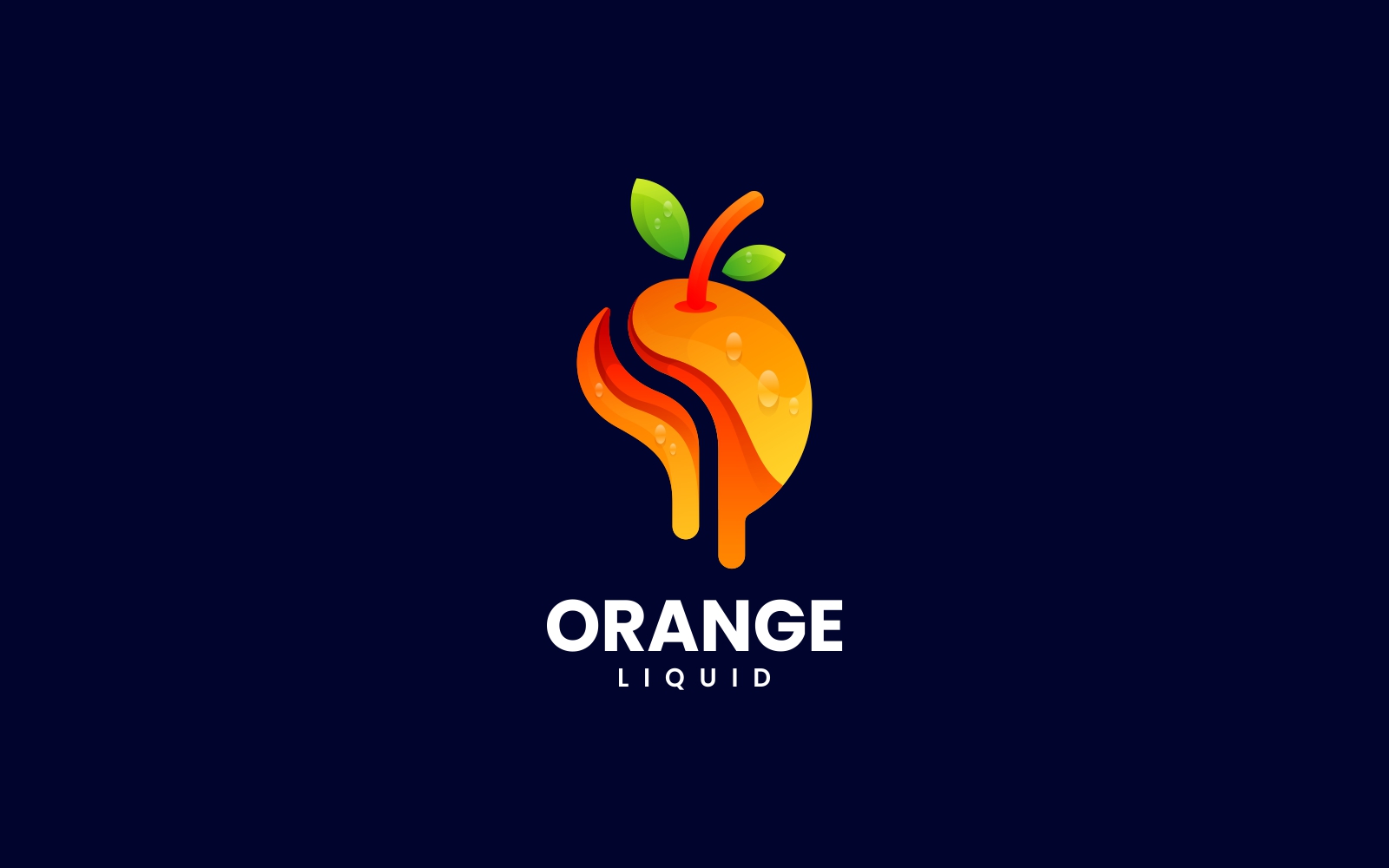 Orange Liquid Gradient Logo