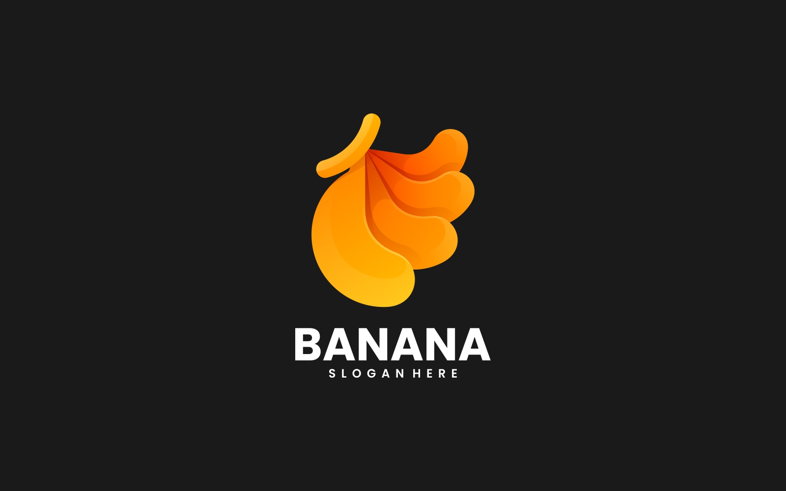 Banana Gradient Logo Design