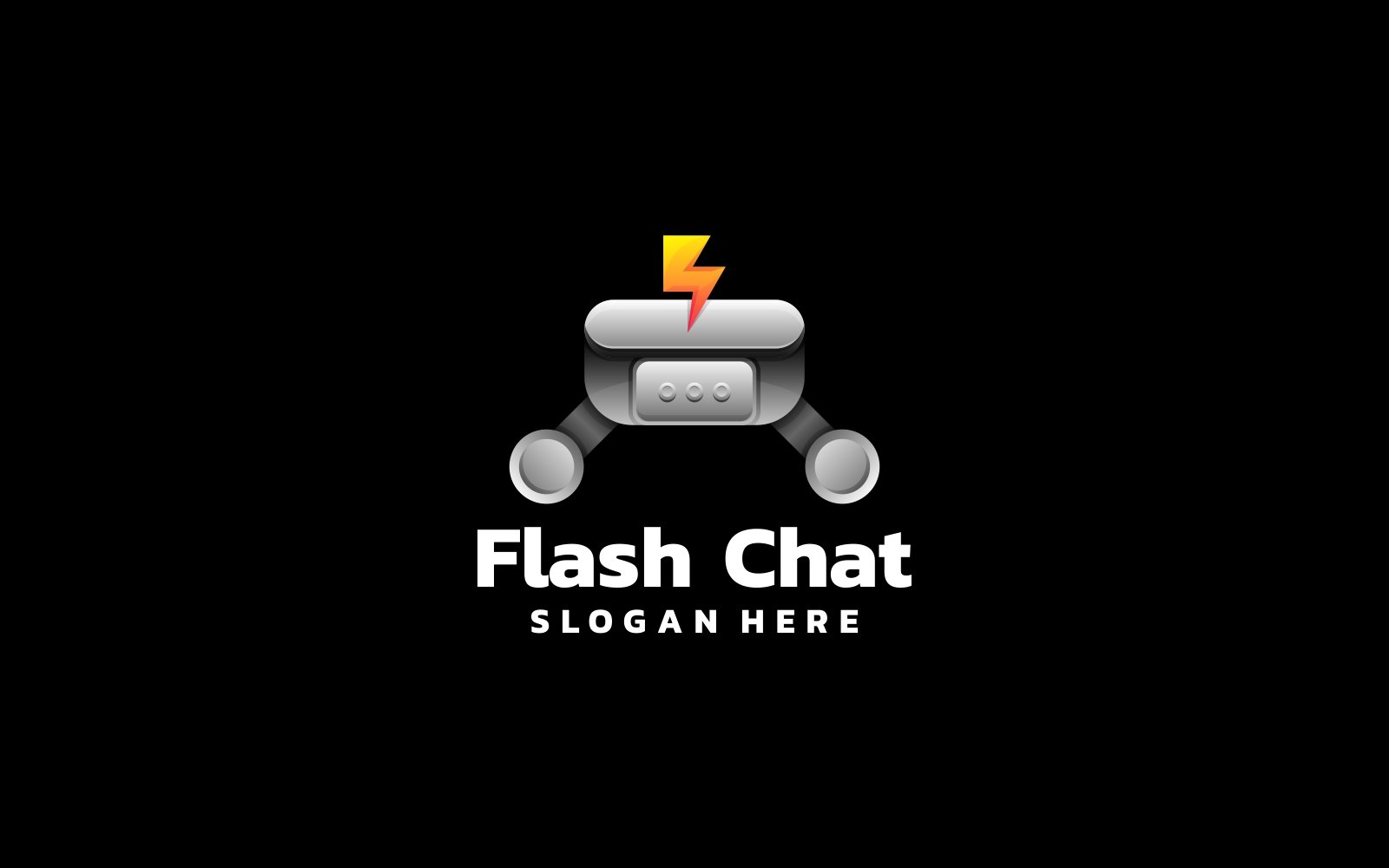 Flash Chat Gradient Logo Style