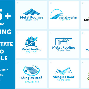 Metal Roofing Logo Templates 236824