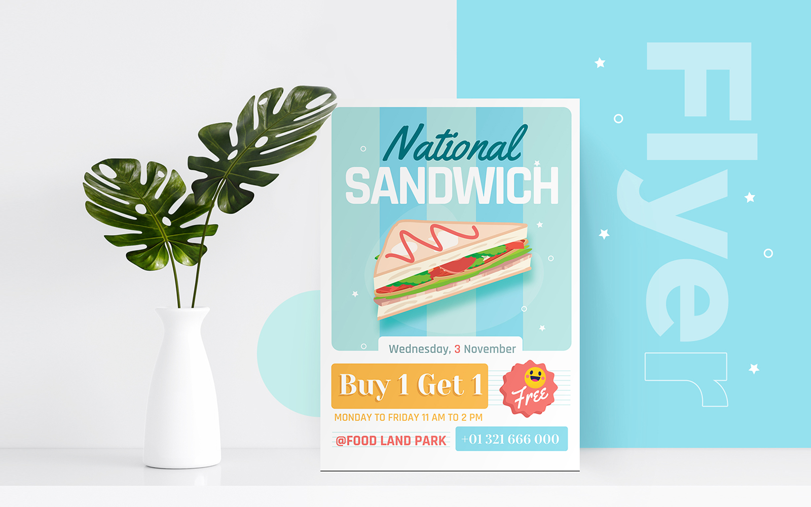 National Sandwich Day Flyer Template