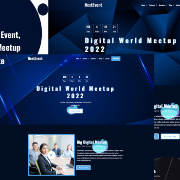 Conference Meetup Responsive Website Templates 236844