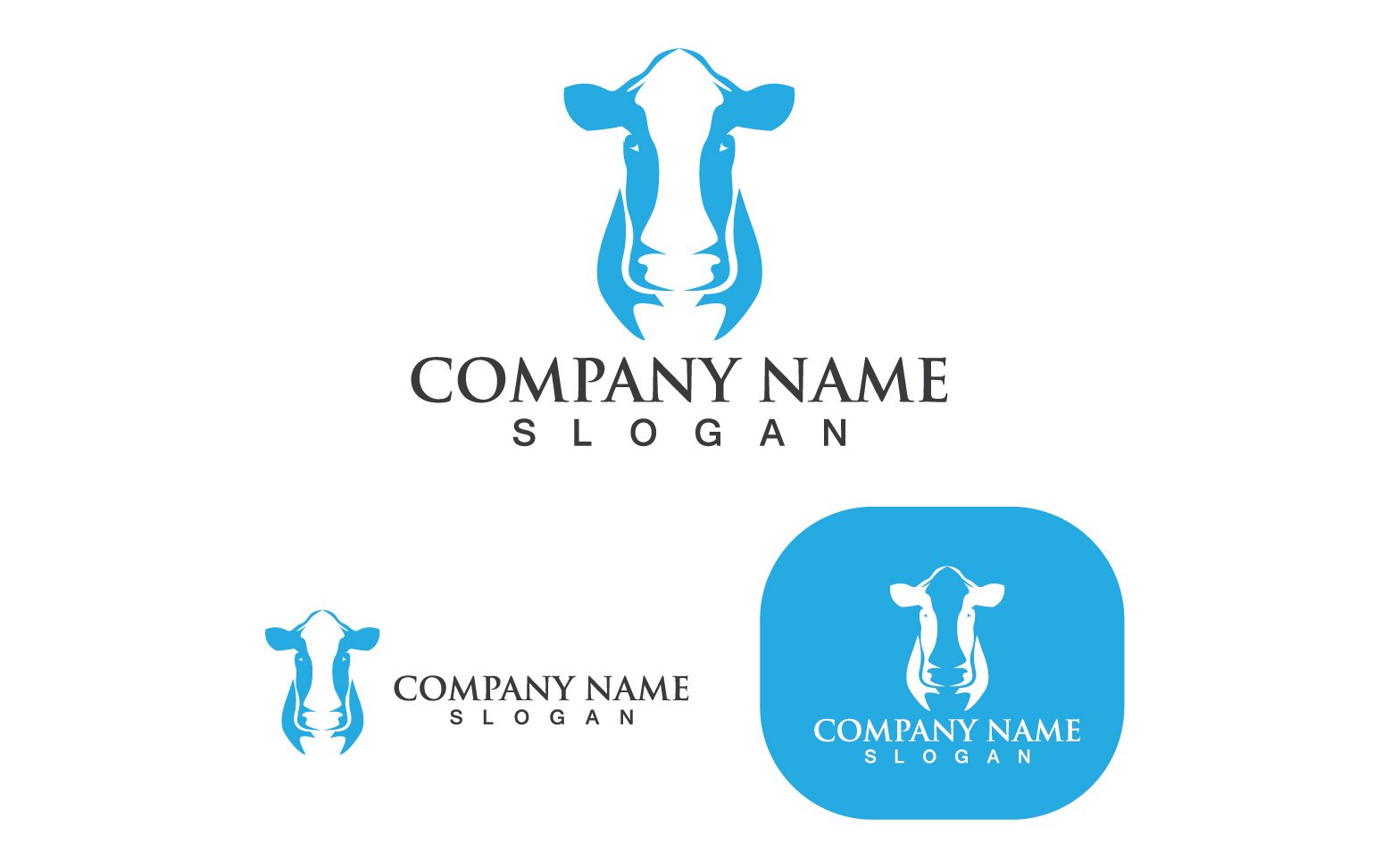 Premium Vector | Cow head symbols and logo vector template