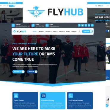 Aircraft Aviation Responsive Website Templates 236954