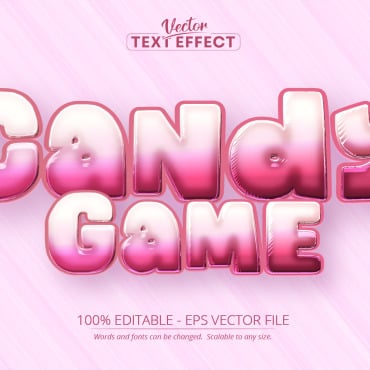 Candy Text Illustrations Templates 237327