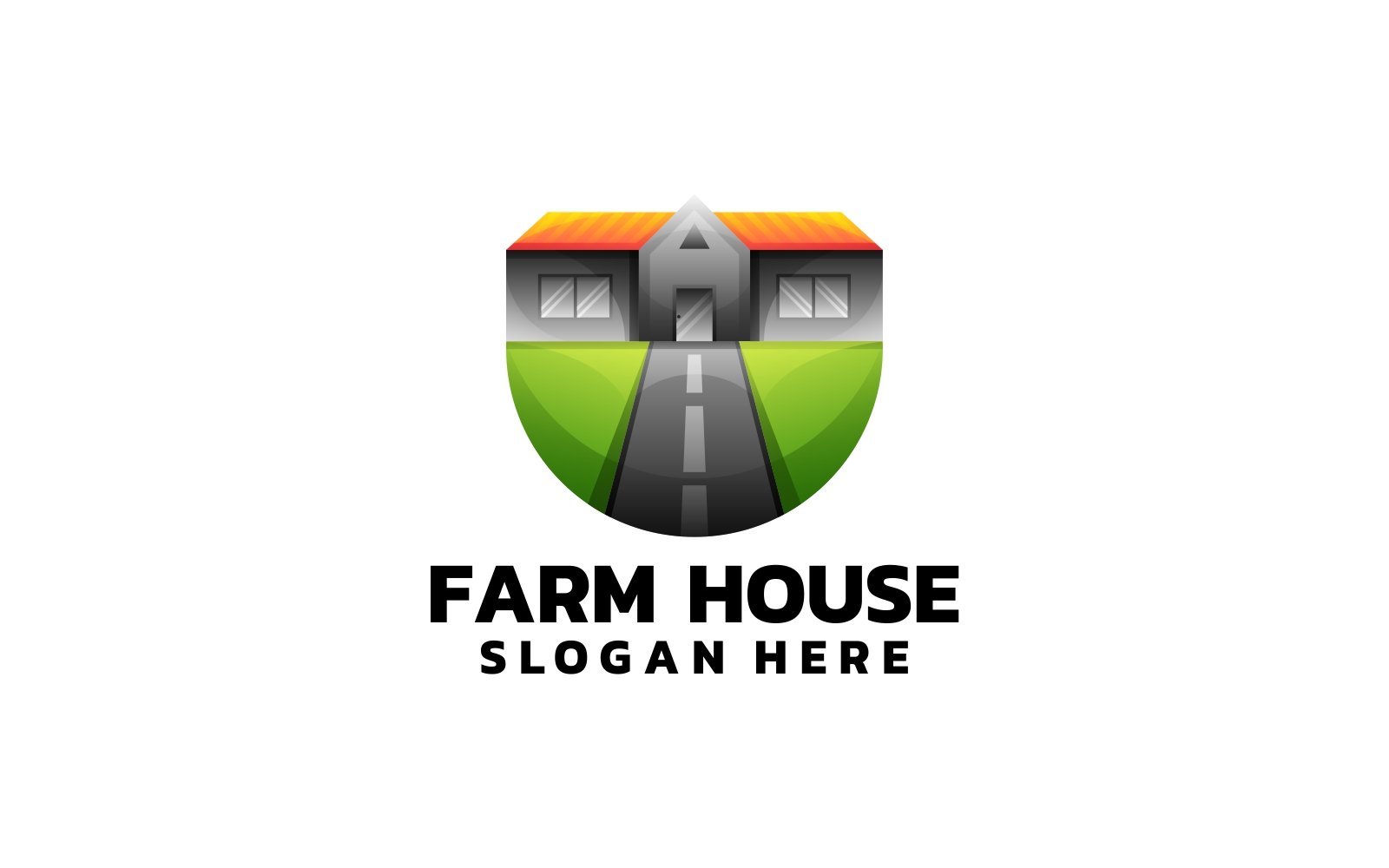 Farm House Gradient Logo Style