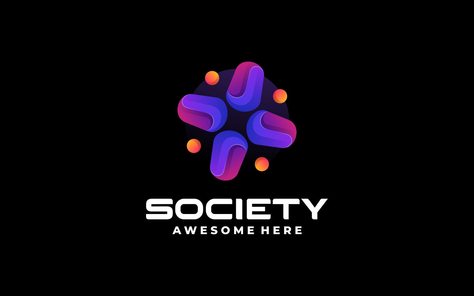 Society Gradient Logo Design