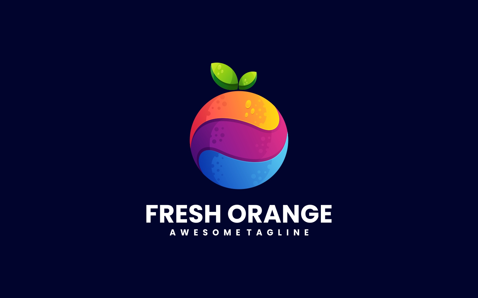 Fresh Orange Gradient Colorful Logo