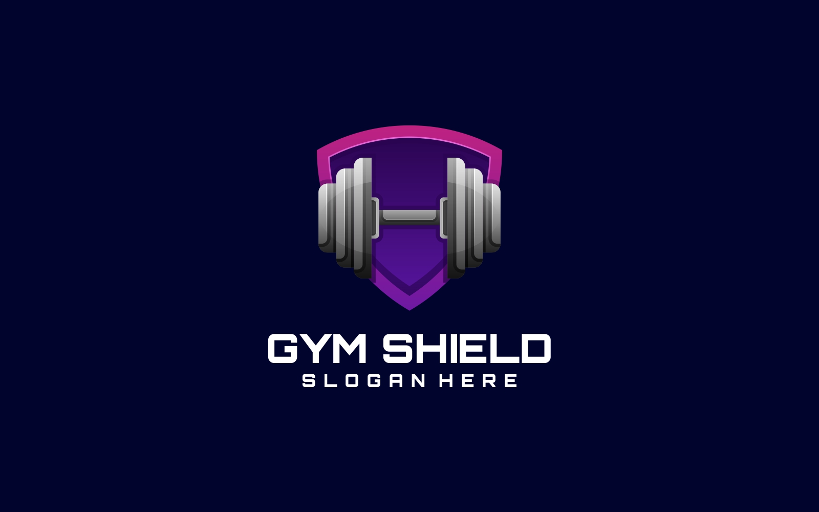Gym Shield Gradient Logo Style