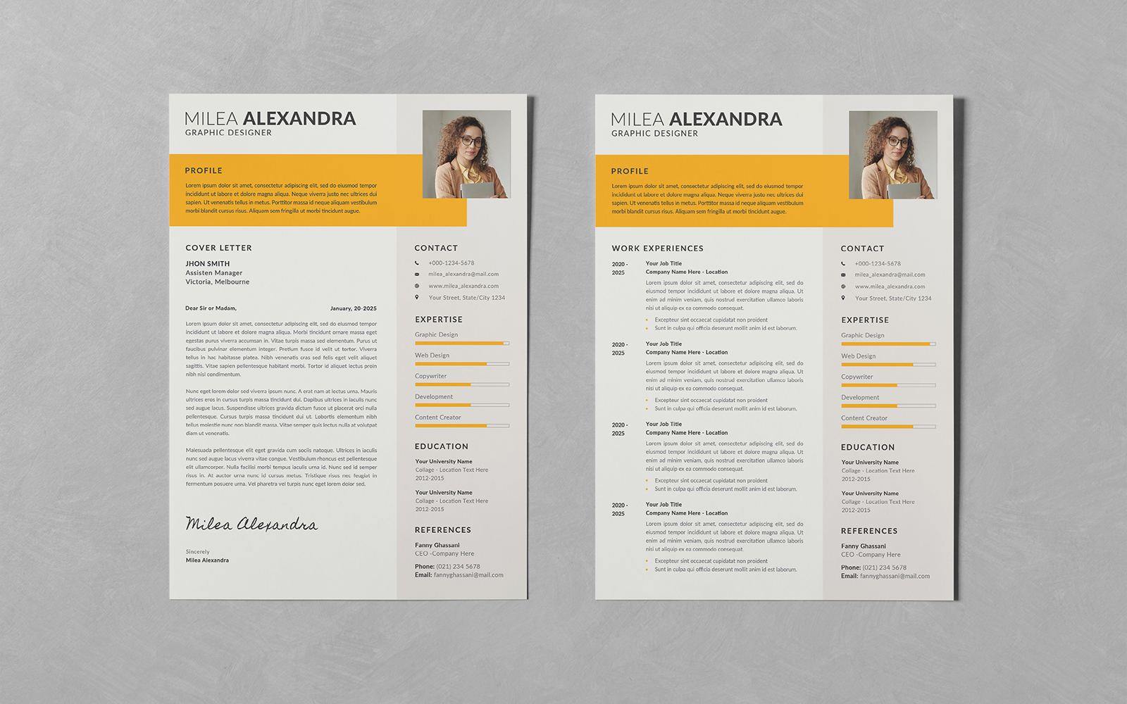 Creative Modern Resume CV Templates