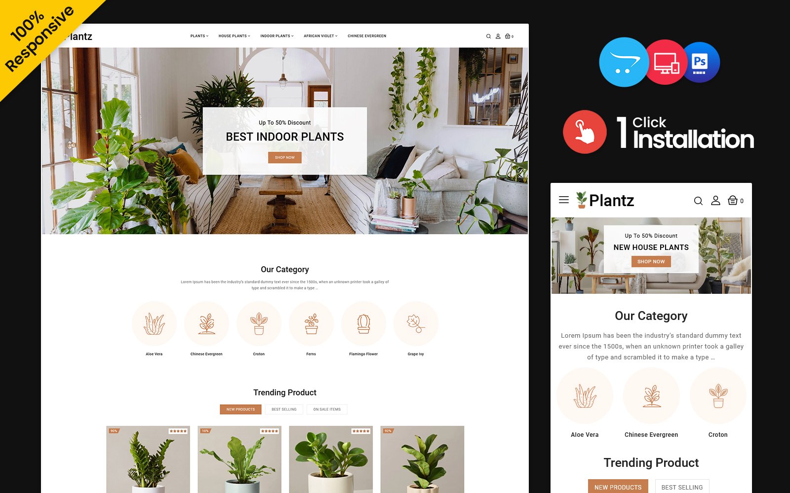 Plantz - Nursery, Gardening, and Houseplants Opencart Theme