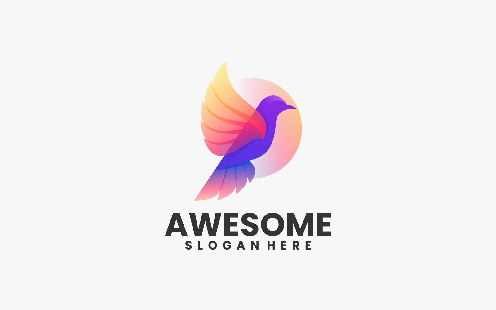 Awesome Bird Colorful Logo Style