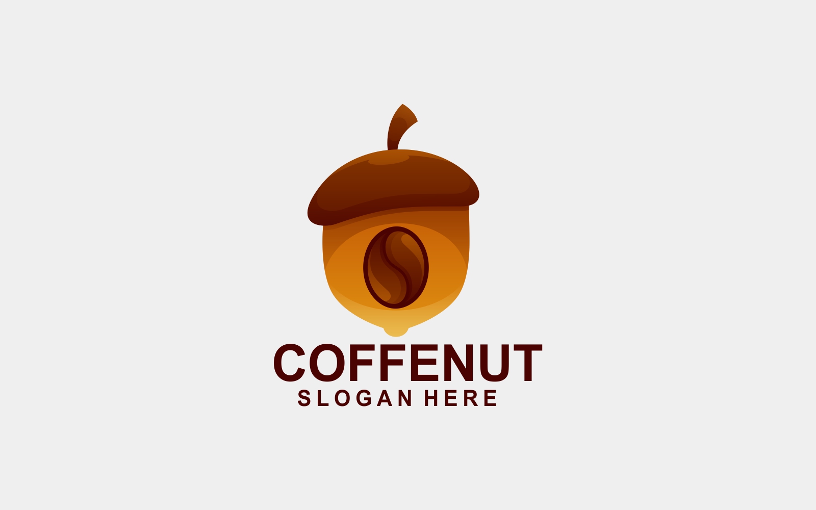 Coffee Nut Gradient Logo Style